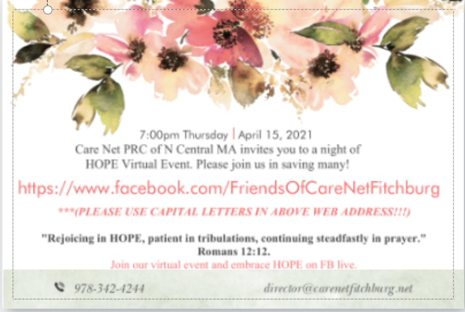 Annual Care Net Banquet 2021 is going virtual